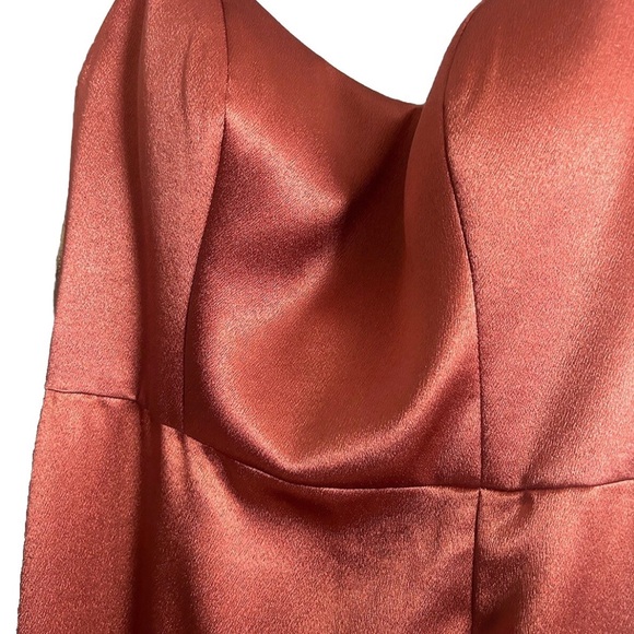 Jenny Yoo Rust Satin Gown - Picture 7 of 15